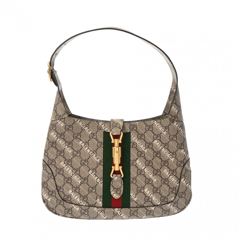 Gucci GG Supreme Jackie The Hacker Balenciaga Beige Shoulder Bag